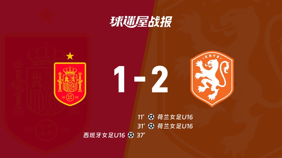 【國(guó)際友誼四月】西班牙女足U16vs荷蘭女足U16比賽結(jié)果：西班牙女足U16(1-2)荷蘭女足U16比分戰(zhàn)報(bào)(2026年04月28日)
